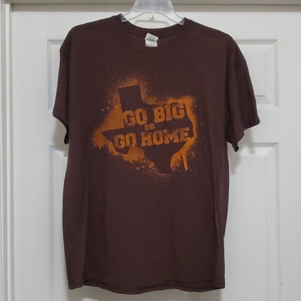 Gildan Brown Texas Men Tee Shirt Xl